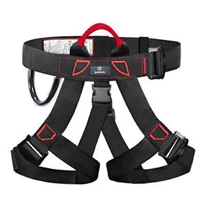Gabbro Climbing Harness Thickened Wider Safety Harness Black Polyester CE1019